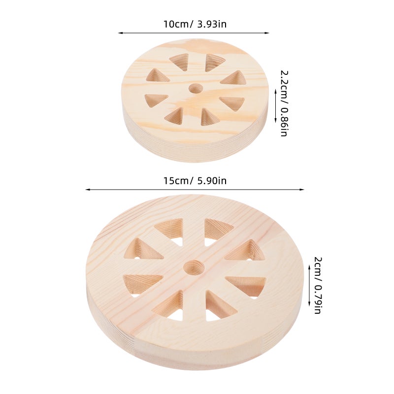 4 pcs Wheel Wall Hanging Decor For Western Style Home And Patio Decoration Wood Circle Ornament For Farmhouse And Garage Wall Art - Image 4