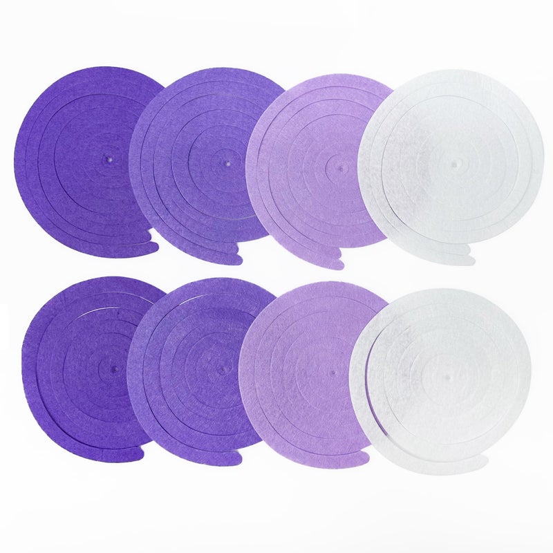 pinkblume 36Pcs Purple Hanging Swirl Decorations Ombre Purple Felt Swirl Streamer Spiral Ceiling Garland for Lavender Lilac Violet Birthday Wedding Bachelorette Baby Shower Graduation Holiday Hen Party Supplies - Image 3