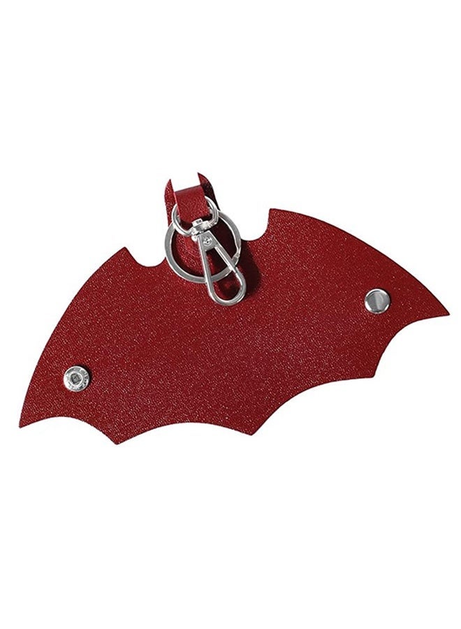 2 Pcs Anti-loss Leather Car Keychain, Car Key Fobs Kit Creative Car Keyring, Key Rings for Car Keys Bat Shaped, Fashion Keychain Accessories, Key Organizer for Women Men Black&Red - Image 4