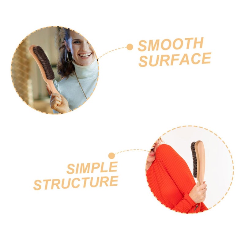 2pcs Natural Wooden Lint Brush for Clothing Delicate Fabric Dust Remover Portable - Image 5