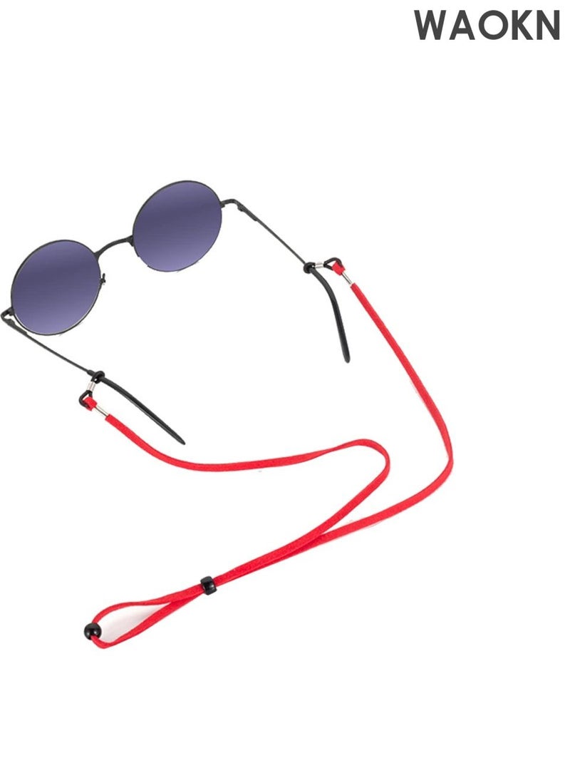 دبليو أيه أو كي أن حزام النظارات، 6 قطع من سلاسل حامل النظارات الفاخرة، حامل نظارات متعدد الألوان للنساء والرجال والأطفال، حبل مضاد للضياع، قماش مخملي مضاد للجلد، حبل تعليق النظارات، تمديد الحبل قابل للتعديل، مغلف بشكل فردي. - Image 2