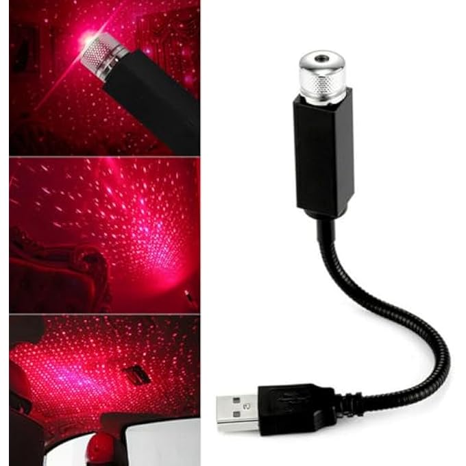 ECVV Starlight ProjectorUsb Star Night LightCar Ceiling Interior Roof Lights Adjustable Usb Night Light Projection For BedroomCar Decorations Party Ceiling Rde - Image 1