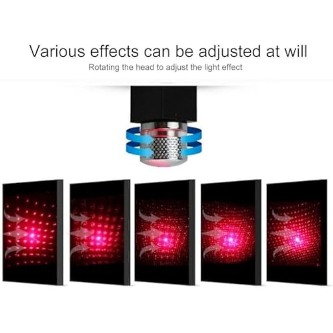 ECVV Starlight ProjectorUsb Star Night LightCar Ceiling Interior Roof Lights Adjustable Usb Night Light Projection For BedroomCar Decorations Party Ceiling Rde - Image 5