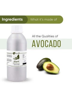 Naturalis Essence Of Nature Pure Cold Pressed Avocado Oil Moisturizer For Dry Skin Body And Hair 1000Ml  - Image 3