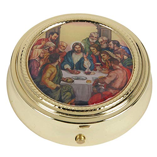 Autom Gold Toned Catholic Communion Chalice Eucharist Host Carrier Travelling Pyx - Image 1