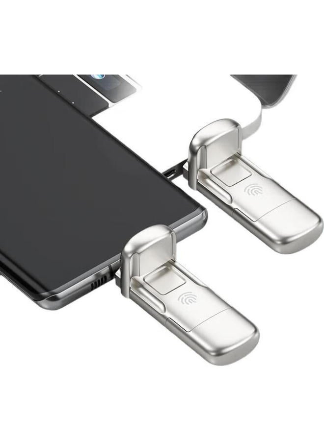 Move Speed 512Gb Large Capacity Solid State Usb Flash Drive, Usb3.2 Type-C Dual Interface, Phone And Computer Flash Drive, Fingerprint Encryption Backup, Stable Non-Drop Speed Flash Drive, Yicun Series - Image 1