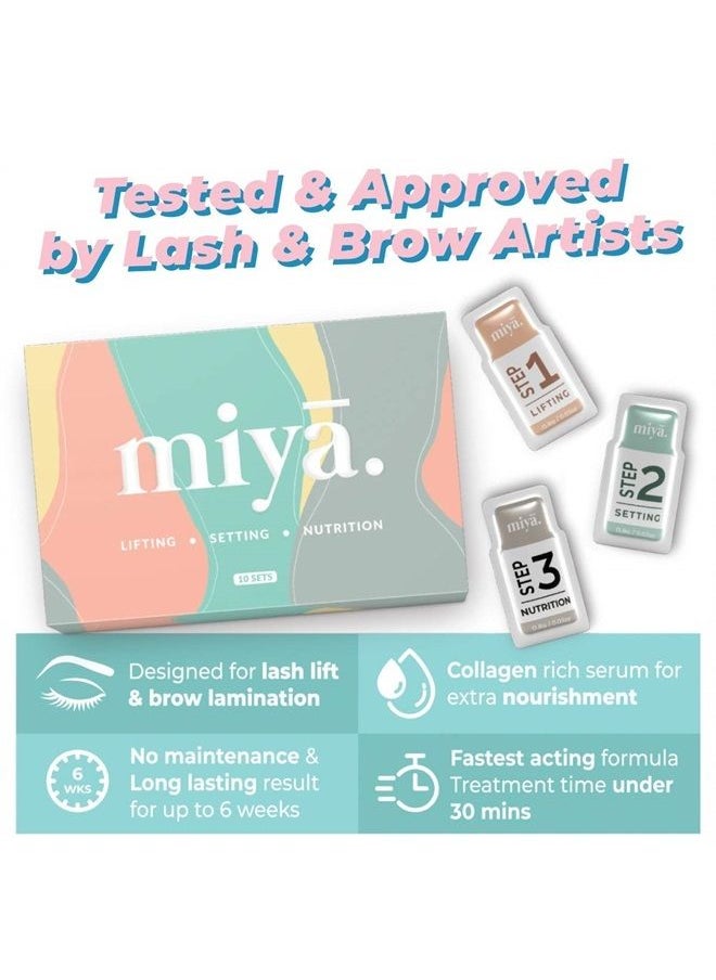 MIYA LASH 2 in 1 Lash Lift & Brow Lamination Kit | Instant Fuller Eyebrows, Eyelashes | Salon Result lasts 8 weeks | Professional LVL, Perm, Laminate | Lash Lift Kit with Silicone Shields, Lash Picks  - Image 1