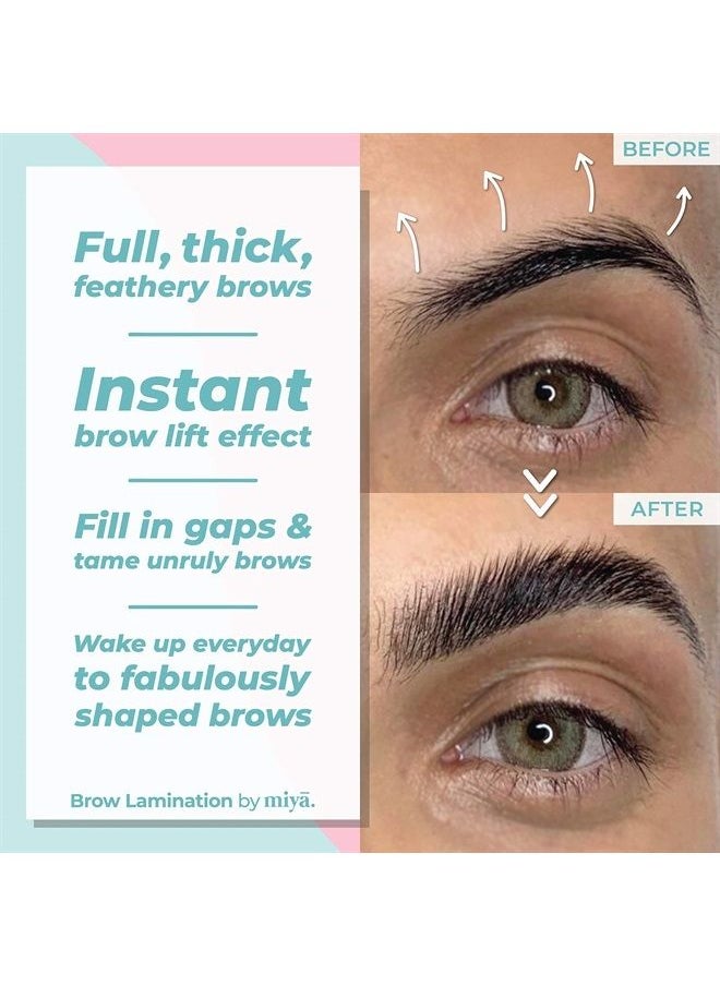 MIYA LASH 2 in 1 Lash Lift & Brow Lamination Kit | Instant Fuller Eyebrows, Eyelashes | Salon Result lasts 8 weeks | Professional LVL, Perm, Laminate | Lash Lift Kit with Silicone Shields, Lash Picks  - Image 2