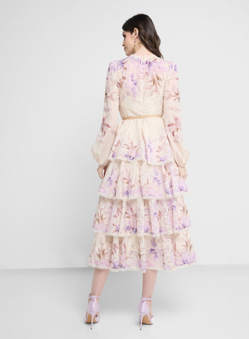 Khizana Tiered Floral Dress - Image 2