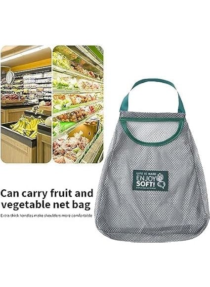 istore - Istore Reusable Mesh Bags for Fruit and Vegetable Hanging Storage, Kitchen Storage, Washable & Foldable Net Bags for Veggies Onion Garlic Green Pepper/Garbage Bag - Image 1