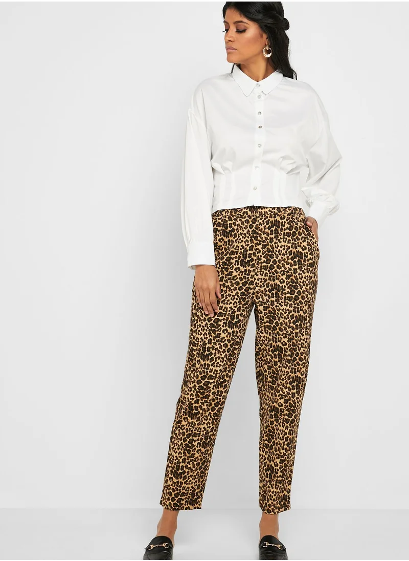 ELLA Leopard Print High Waisted Pants