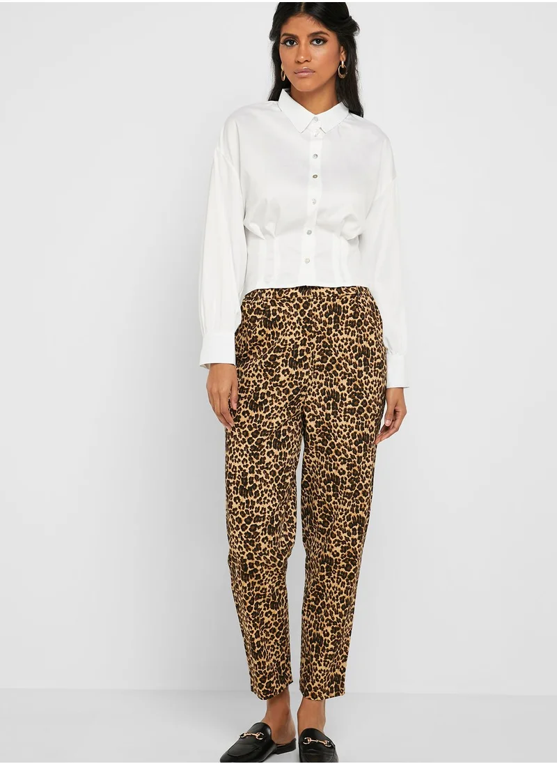 ELLA Leopard Print High Waisted Pants