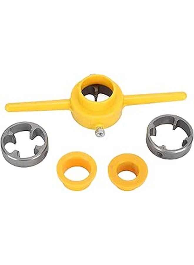 Manual Pipe Threader Kit 3 Dies Carbon Steel For PVC NPT Plastic Pipes DIY Plumbing - Image 1