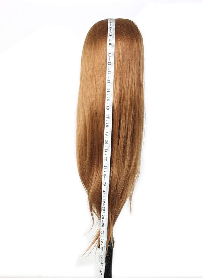 ريتزكارت دمية تدريب شعر صناعي ناعم وطويل من ريتزكارت بطول 27 بوصة، مع حامل صغير مجاني (أسود) - Image 5