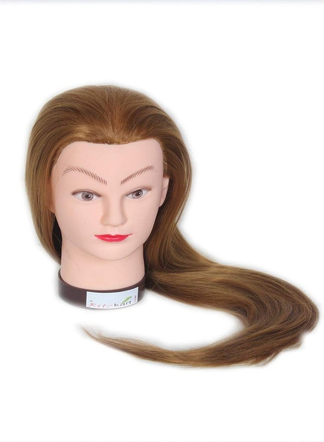 ريتزكارت دمية تدريب شعر صناعي ناعم وطويل من ريتزكارت بطول 27 بوصة، مع حامل صغير مجاني (أسود) - Image 3