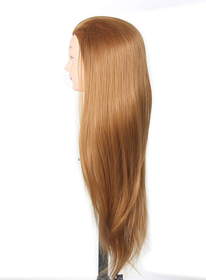 ريتزكارت دمية تدريب شعر صناعي ناعم وطويل من ريتزكارت بطول 27 بوصة، مع حامل صغير مجاني (أسود) - Image 4