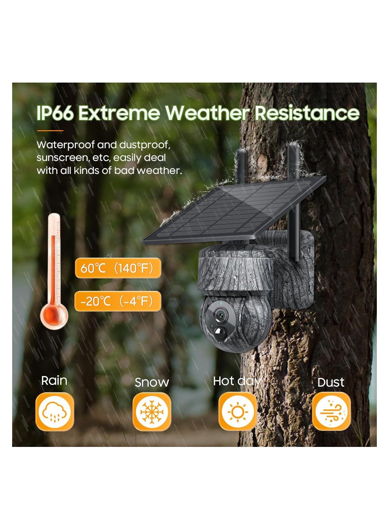 4G LTE Wireless Cellular Trail Camera, 2K 4MP 360° PTZ Live View, PIR Motion Detection, IR Night Vision, Fast Trigger, IP66 Waterproof, Includes Free 300M SIM Card for Hunting & Security. - Image 3