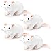 Kasyat 4 Pcs Fake Rat Stuffed Animals 7 Inch Fake Mouse Plush Toys Soft Cuddly Stuffed Mouse Realistic Rat Plushies for Birthday Prank Props April Fools TricksWhite - Image 2