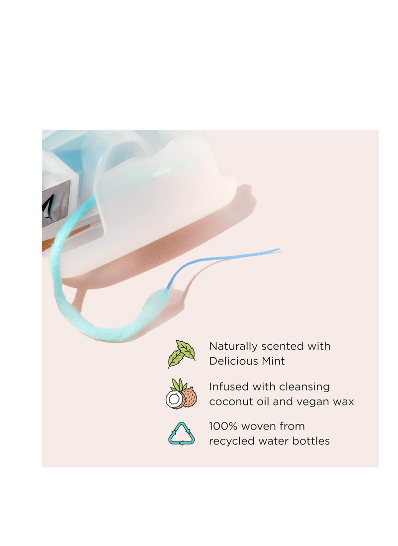 Cocofloss Cocofloss CocoPlush Threaders, Dental Floss for Implants, Bridges, and Braces, Mint, Waxed, Dentist-Designed Oral Care with Coconut Oil, 30 Per Pack  - Image 3