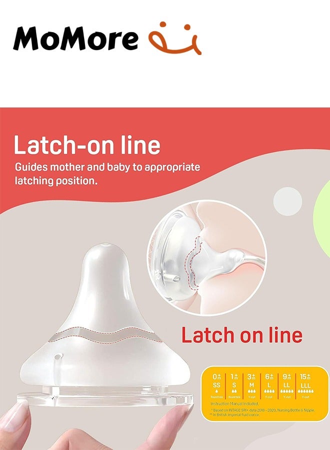 Momore Pack Of 3 Wide-Necked Feeding Bottle Nipple 6 Months+, For Pigeon Bottle - Image 5