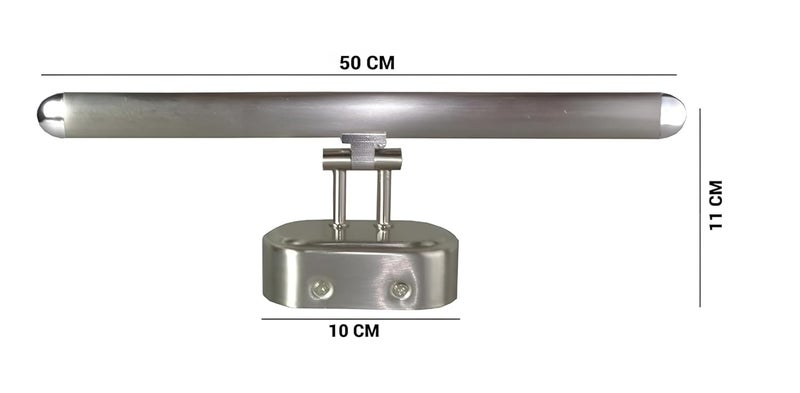 FILLISKA ® ضوء مرآة حديث بتقنية LED مع 3 أوضاع إضاءة قابلة للتعديل (أبيض، أبيض دافئ وأبيض محايد) (ضمان 2 سنة) (12 واط من النيكل المصقول) - Image 3