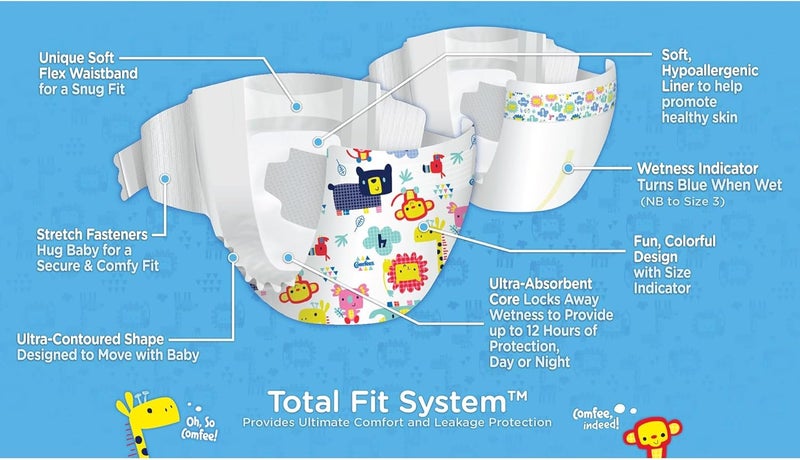 Comfees Premium Baby Diapers with Total Fit System for Boys  Girls Size 6 92Count - Image 5