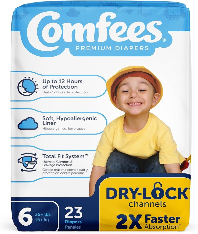 Comfees Premium Baby Diapers with Total Fit System for Boys  Girls Size 6 92Count - Image 2