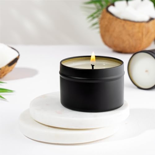 Aroparc Candle Tins 8oz, 24 Piece Candle Tin Cans Bulk Candle Containers for Candle Making Supplies Candle Tins - Black - Image 5