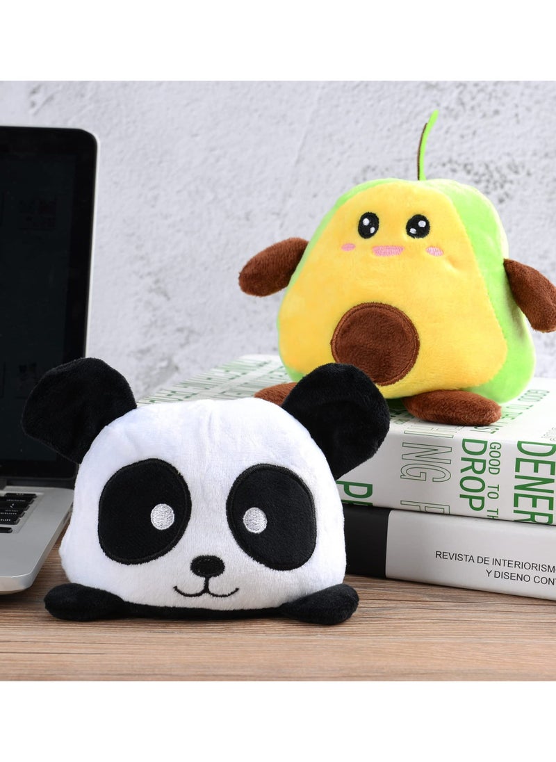 Panda Plush, Panda Stuffed Animal Reversible Plushie Baby Toy Cute Black White Pandas Flip Pillow Plush Bear Animals Squishy Birthday Best Gift - Image 2