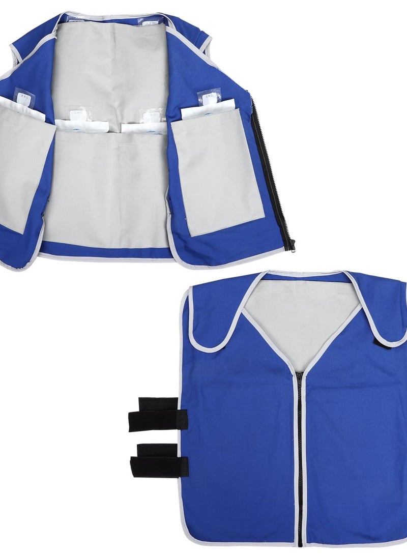 SOLARAE Cooling Vest for High Temperature, Fire Rescue Vest, Includes 20 PCS of Ice Packs, Cooling Clothes for Hot Temperatures, 6 Pockets for Convenience. - Image 1
