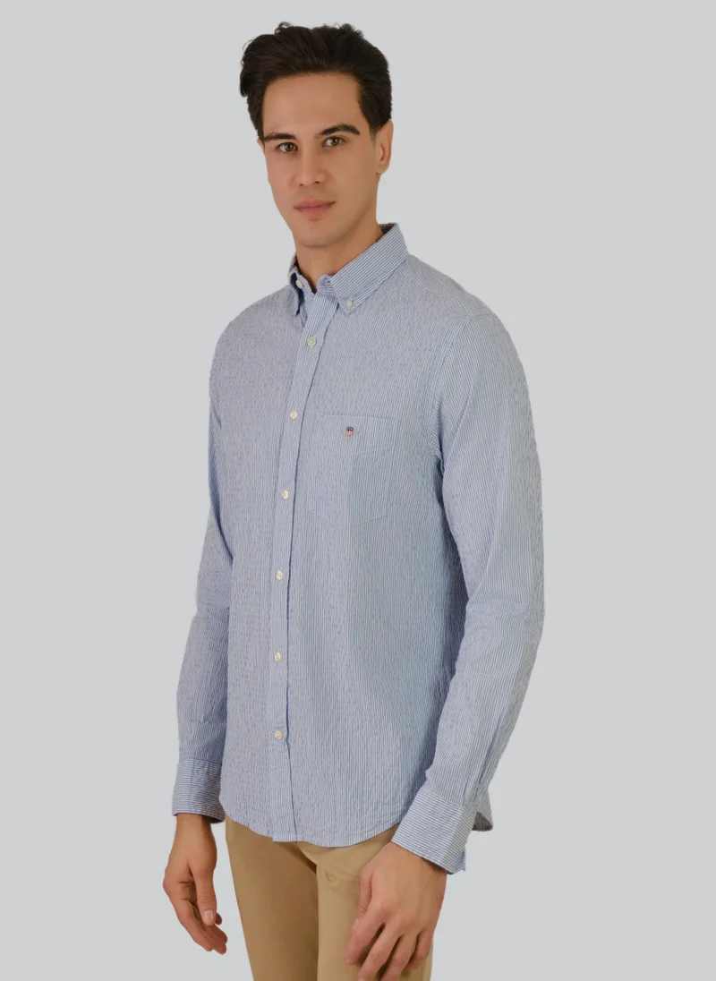 غانت Regular Fit Seersucker Stripe Shirt