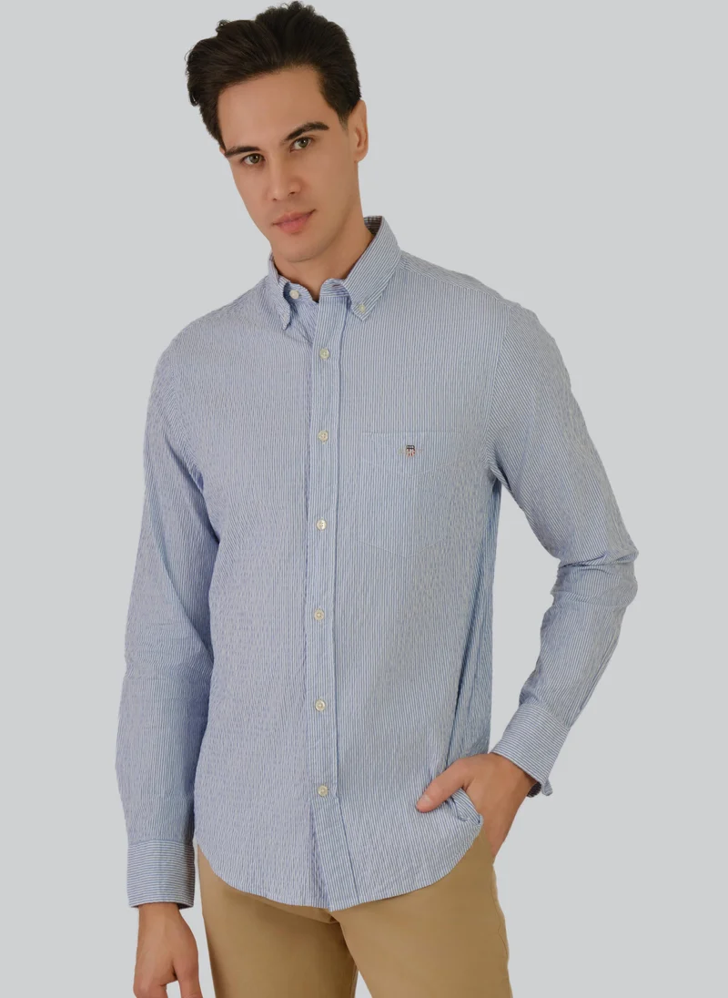 غانت Regular Fit Seersucker Stripe Shirt