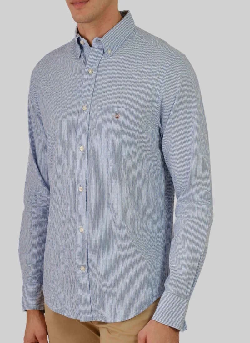 غانت Regular Fit Seersucker Stripe Shirt