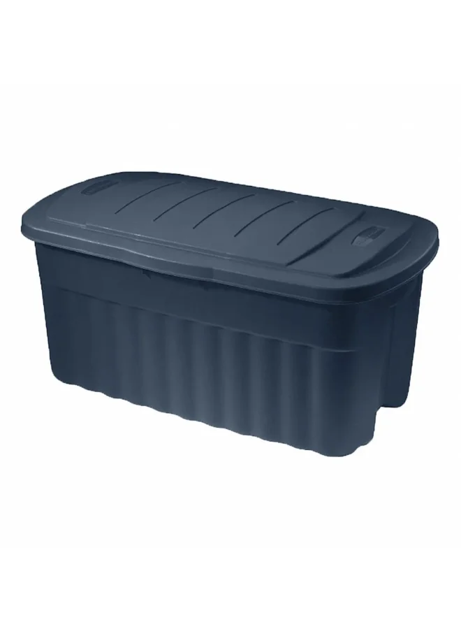 Rubbermaid Roughneck Durable Polyethylene Storage Tote Box Blue 151.4 L RMRT400001