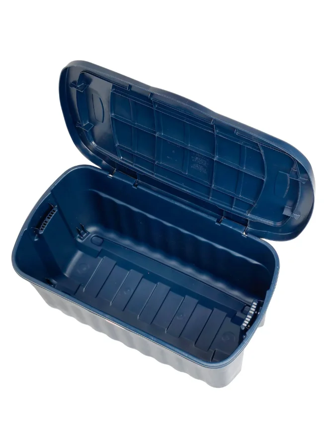 Rubbermaid Roughneck Durable Polyethylene Storage Tote Box Blue 151.4 L RMRT400001