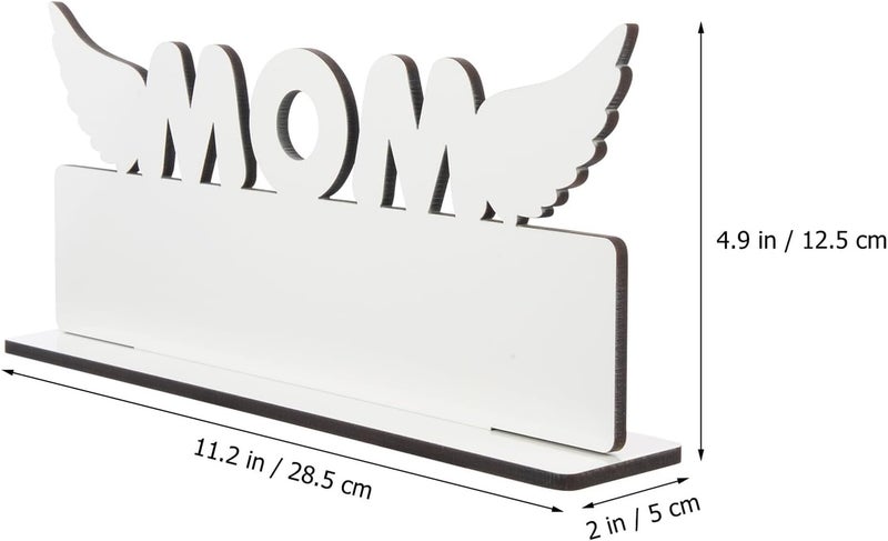 Healifty Sublimation DIY Photo Frame Table Ornament 285x125x5mm Mdf Board for Mother's Day Party Table Centerpiece Home Decoration - Image 2
