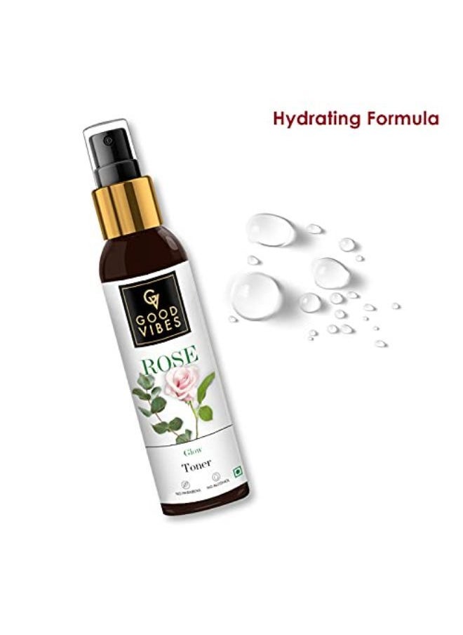 Good Vibes Rose Glow Toner 120 Ml, Hydrating Light Weight Anti Ageing Nourishing Moisturizing Brightening Revitalising For All Skin Types, Natural, No Alcohol, Parabens & Sulphates, No Animal Testing  - Image 5