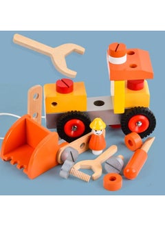 Cordova Children's Color Enlightenment Cognitive Simulation Toy - Screw Nut Wooden Assembly Tool Vehicle Engineering Truck Bulldozer - Best Educational Learning Toys Vehicles Gifts for 3 Ages+ Olds  - Image 5