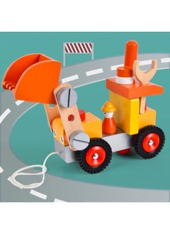 Cordova Children's Color Enlightenment Cognitive Simulation Toy - Screw Nut Wooden Assembly Tool Vehicle Engineering Truck Bulldozer - Best Educational Learning Toys Vehicles Gifts for 3 Ages+ Olds  - Image 4