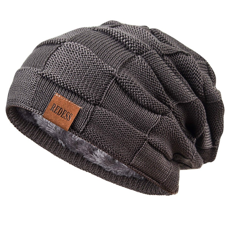 REDESS Beanie Hat for Men and Women Winter Warm Hats Knit Slouchy Thick Skull Cap - Image 1