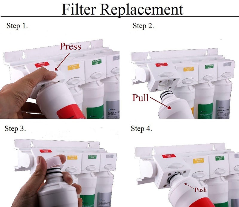 Watts Premier مجموعة فلترة واتس بريمير نصف سنوية RO بيور بلس 2-pack لنظام التناضح العكسي 4 مراحل بيور بلس/زيرو بيور بلس، استبدال فلتر مياه بزر ضغط، فلتر رواسب، فلتر كربون مسبق - Image 2