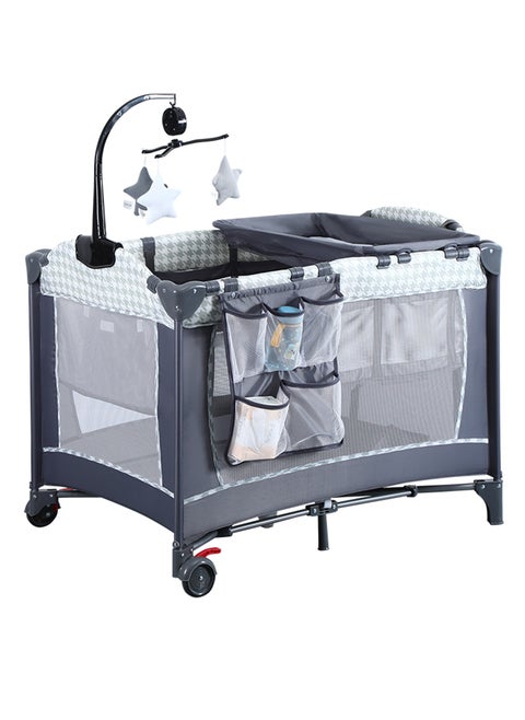 Portable Crib for Baby, Portable Baby Playpen with Detachable Bassinet and Changing Table