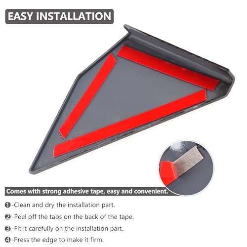 RERPRO Rear Window Triangle Cover Trim Compatible with 2021 2022 2023 2024 2025 Ford Bronco 4 Door Accessories Exterior Decoration Trims Kit Protection Decor Covers, 1 Pair Carbon Black - Image 5
