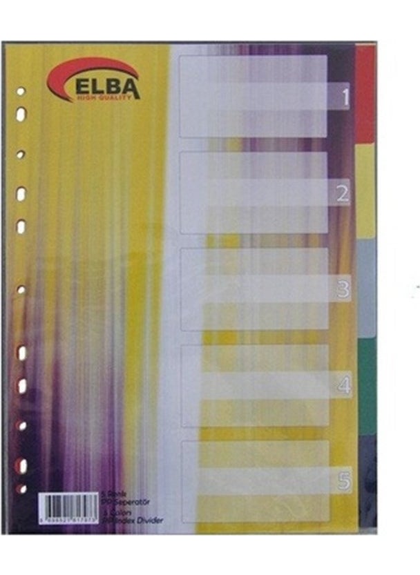 Bafix Separator 5 Colored Plastic A4 