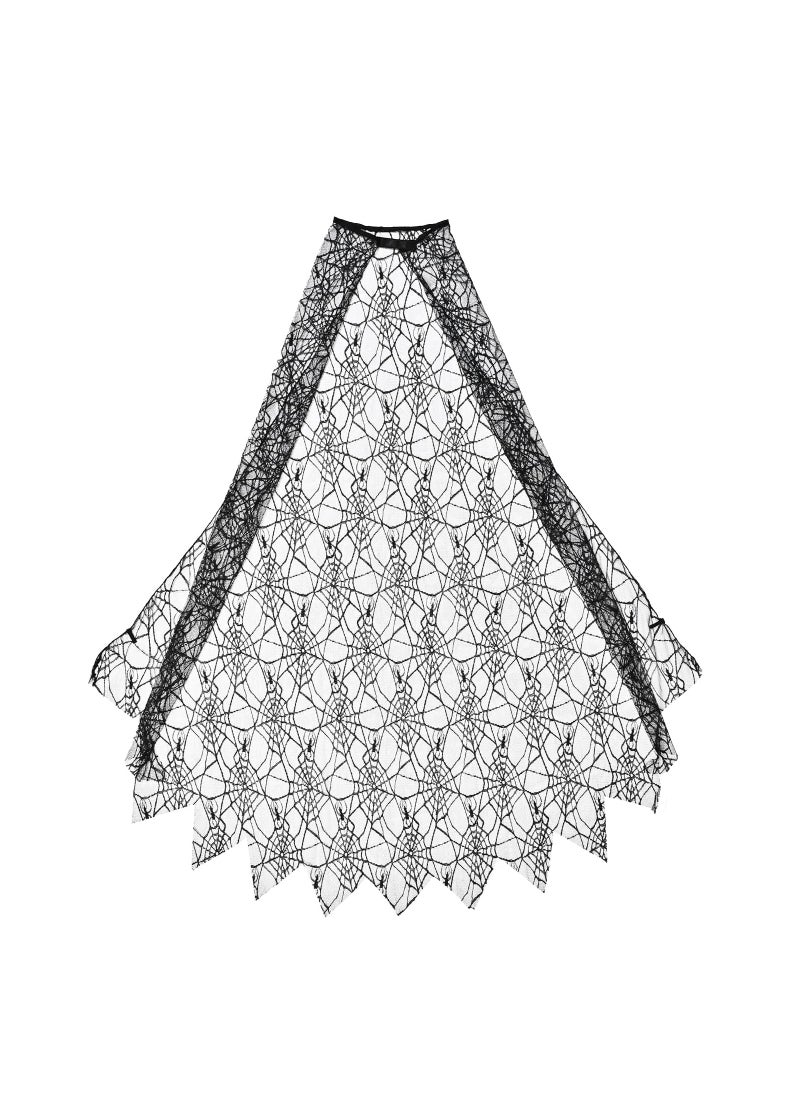 SYOSI - Spider Web Cape, Halloween Cape Women Witches Robe Cape Cloak Unisex Fancy Dress Up Costume, The Neckline Is Tied, No Odor for Parties, Holiday Bashes and More(1 Pack) - Image 1