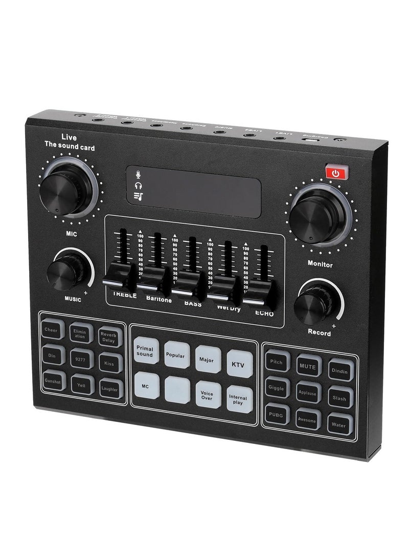 Multifunctional Live V9 Sound Card and BM800 Suspension Microphone Kit Broadcasting Condenser Microphone Set Intelligent Webcast Live Sound Card for Computers and Mobile  - Image 4