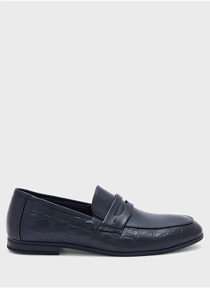 Robert Wood Textured Look Formal Slip Ons