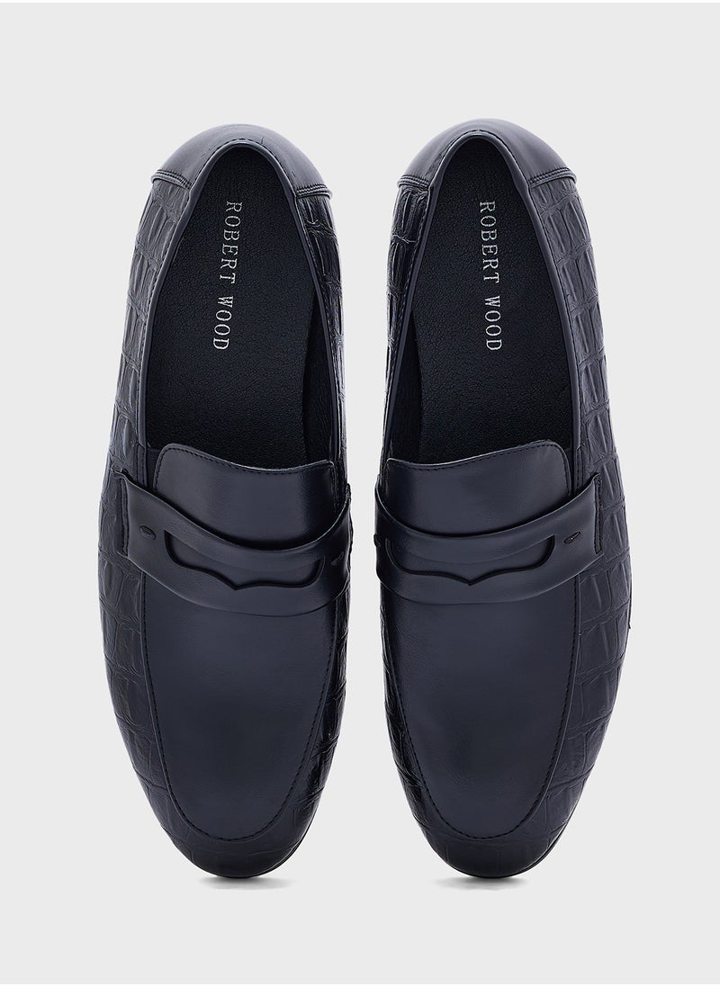 Robert Wood - Textured Look Formal Slip Ons - Image 1