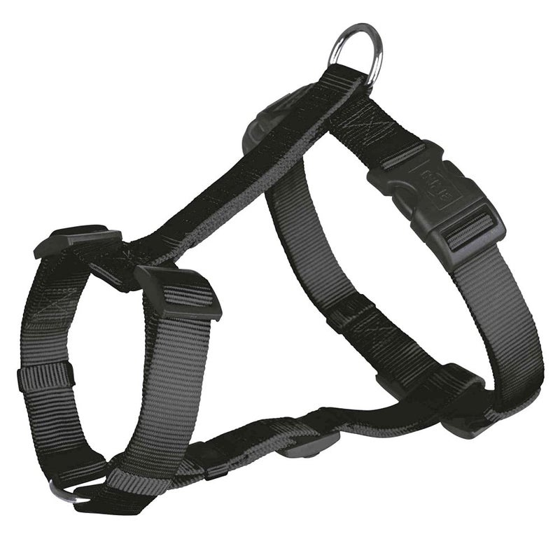 Trixie : - Classic H-Harness for Dogs | Made Nylon, Lightweight and Fully Adjustable Straps | Great Alternative to a Collar and Lead – (75-100 cm/25 mm, L-XL) Black - Image 1