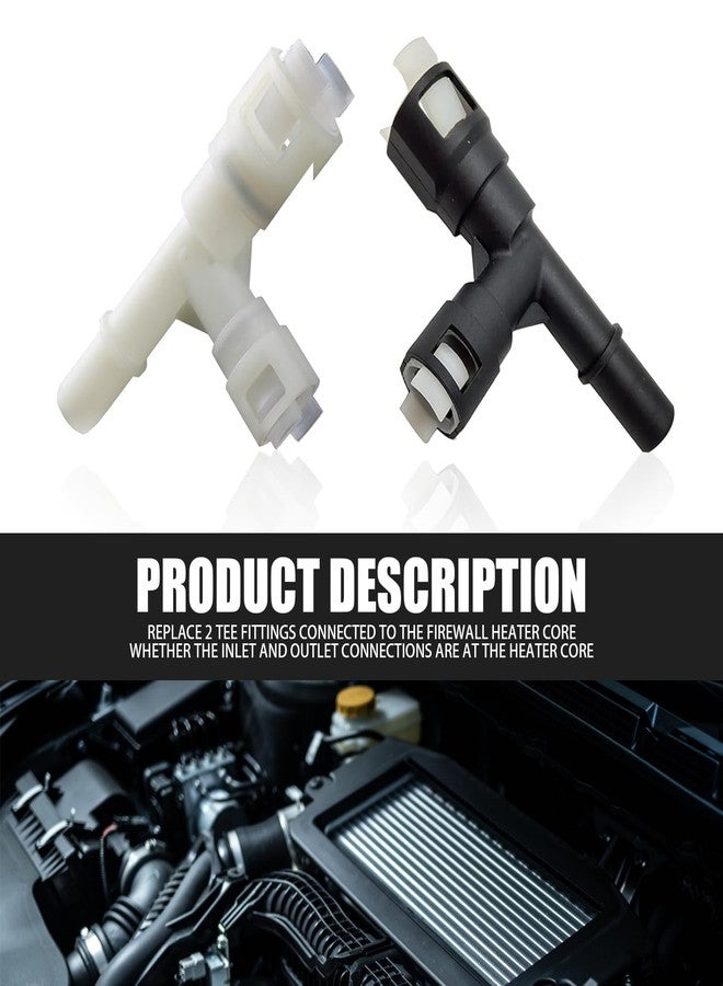 Sephile 2 PCS Heater Inlet Hose Fitting, T-connector Three-way Cooling Water Pipe Joint, Original Replacements, Compatible with Select Cadillac/Chevrolet/GMC Models 15055343 15055342 (Black & White) - Image 5